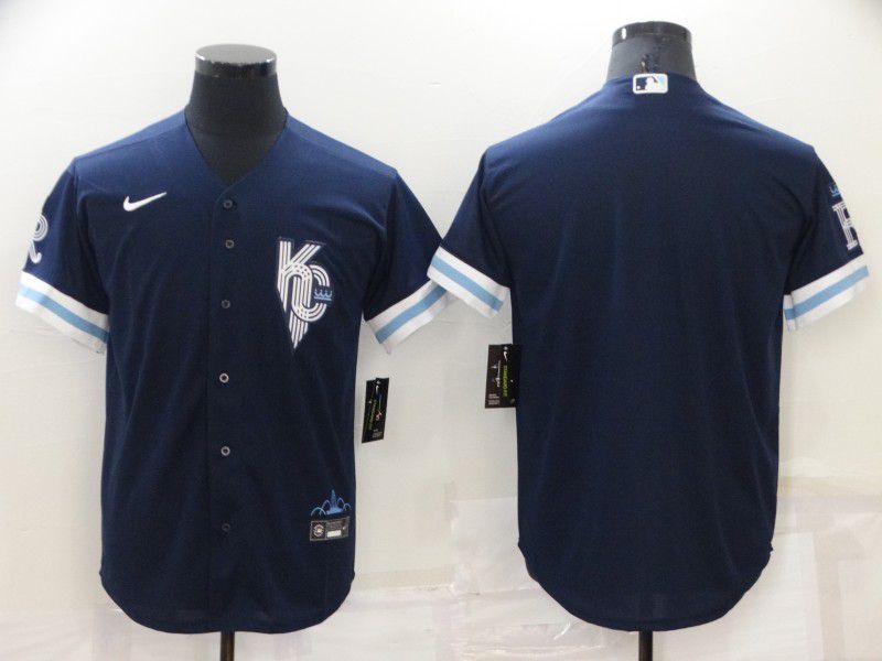 Men Kansas City Royals Blank Blue City Edition Game Nike 2022 MLB Jersey